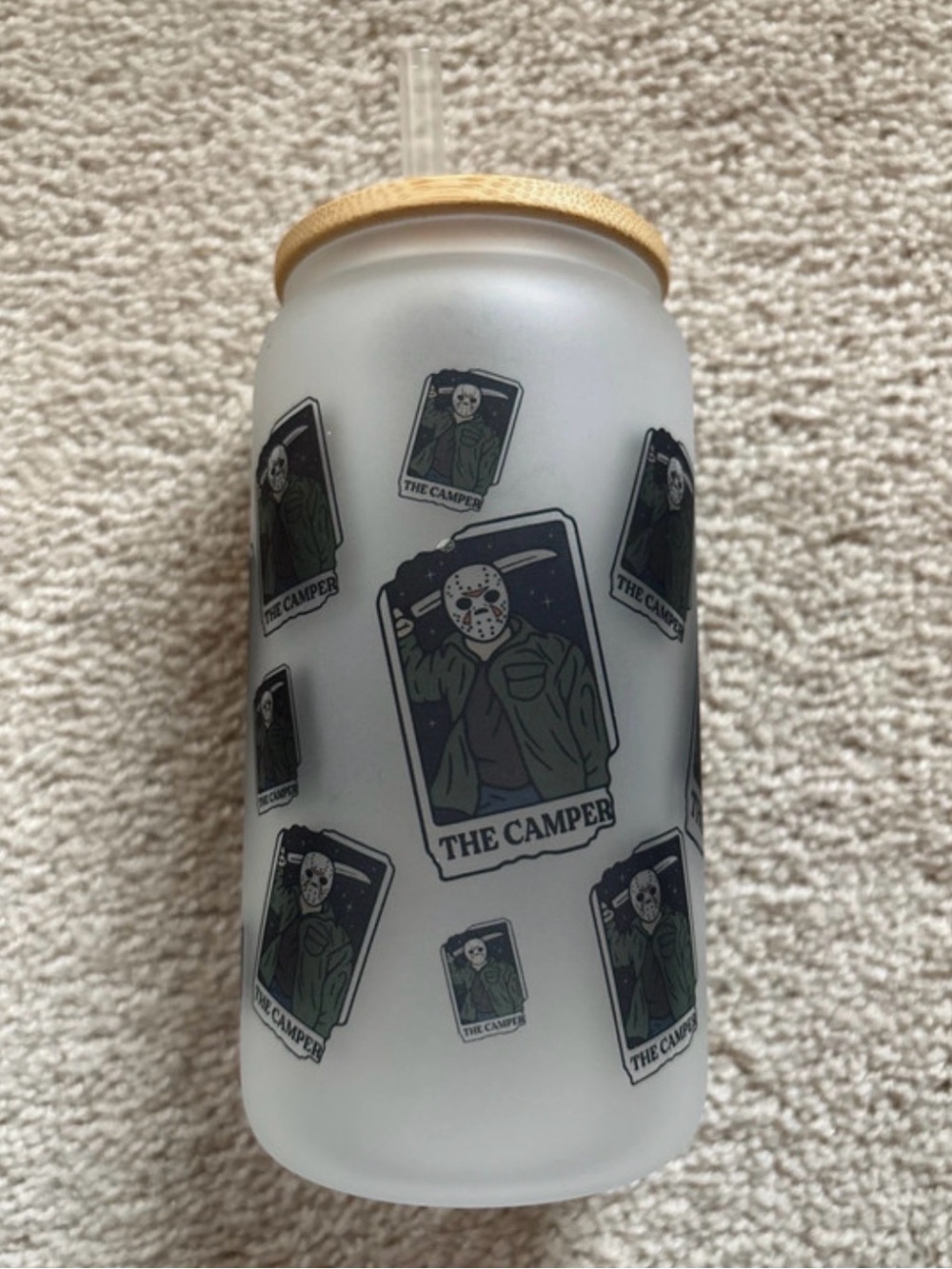 Friday the 13th Frosted Glass Tumbler